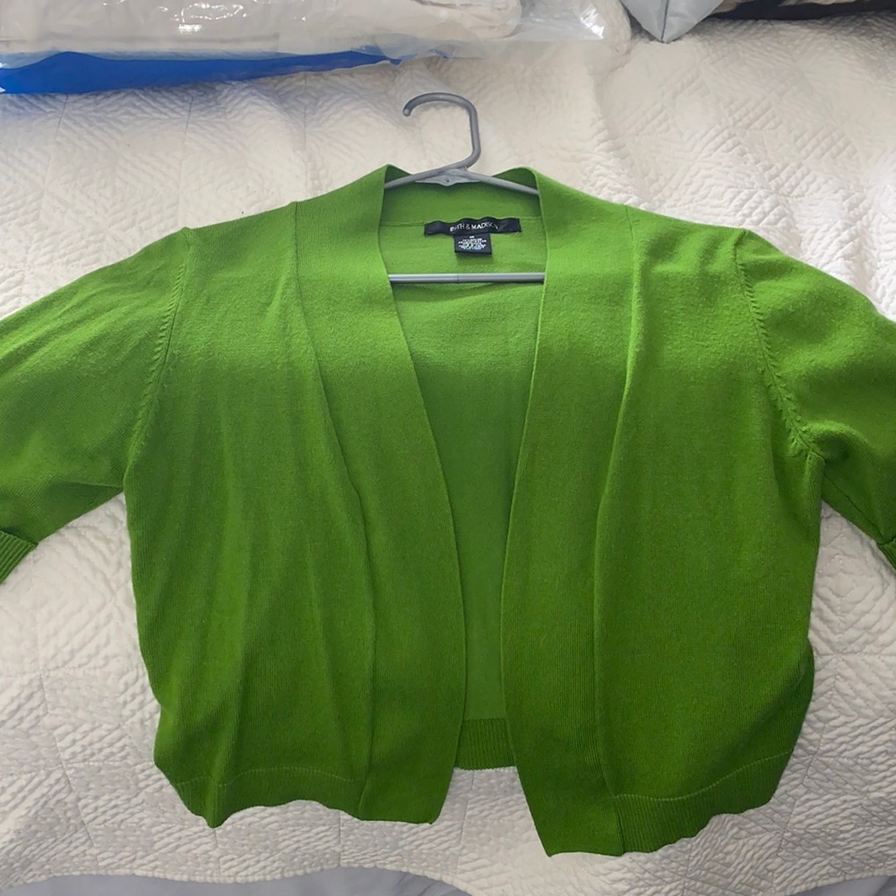 Green cardigan